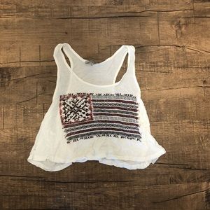 American Flag Crop Top